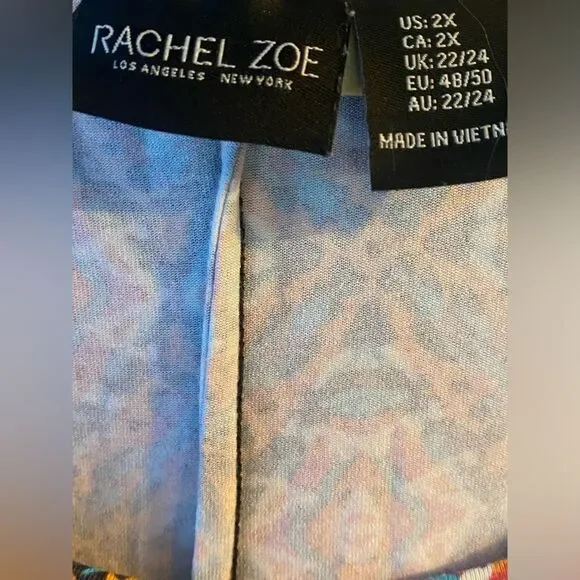 Rachel Zoe Colorful Sleeveless Aztec Tank Summer Dress 2X - Picture 3 of 3